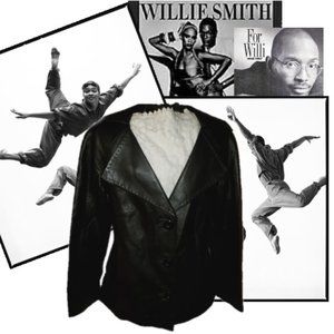 1980's Willi Smith, Womens Black Leather Jacket